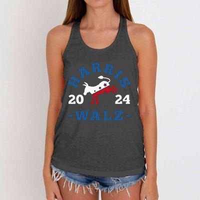 Harris Waltz 2024 Election Kamala Harris Tim Waltz 2024 Women's Knotted Racerback Tank