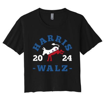 Harris Waltz 2024 Election Kamala Harris Tim Waltz 2024 Women's Crop Top Tee