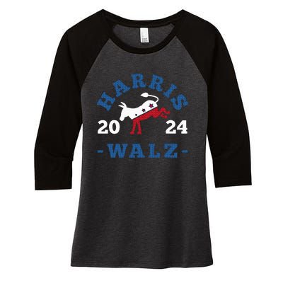 Harris Waltz 2024 Election Kamala Harris Tim Waltz 2024 Women's Tri-Blend 3/4-Sleeve Raglan Shirt