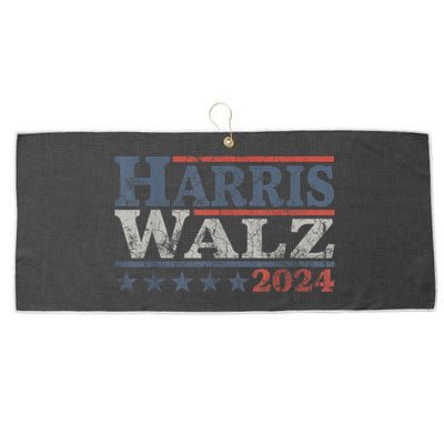 Harris Waltz 2024 Election Kamala Harris Tim Waltz 2024 Large Microfiber Waffle Golf Towel