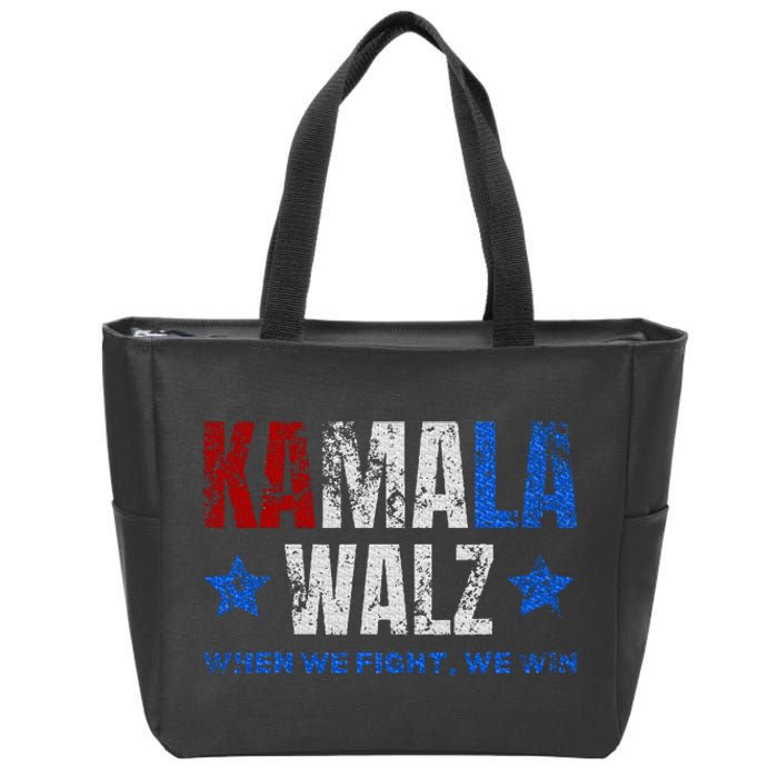 Harris Walz 2024 Election Kamala Harris Tim Waltz 2024 Zip Tote Bag