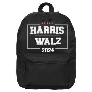 Harris Walz 2024 Campaign For President Harris Waltz 24 16 in Basic Backpack