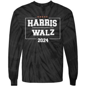 Harris Walz 2024 Campaign For President Harris Waltz 24 Tie-Dye Long Sleeve Shirt