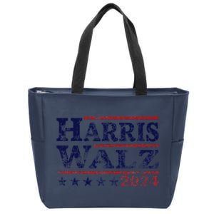 Harris Walz 24 Election Kamala Harris Tim Waltz 24 Zip Tote Bag