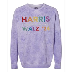 Harris Walz 24 Together We Can Colorblast Crewneck Sweatshirt