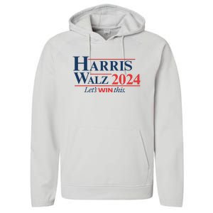 Harris Walz 2024 Kamala Harris Tim Walz President Performance Fleece Hoodie