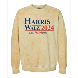 Harris Walz 2024 Kamala Harris Tim Walz President Colorblast Crewneck Sweatshirt