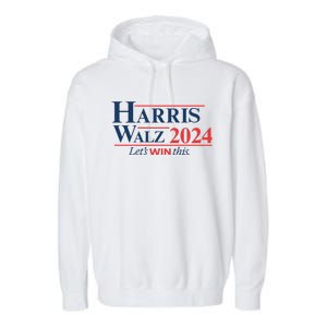 Harris Walz 2024 Kamala Harris Tim Walz President Garment-Dyed Fleece Hoodie