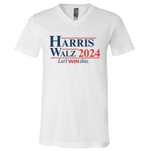 Harris Walz 2024 Kamala Harris Tim Walz President V-Neck T-Shirt