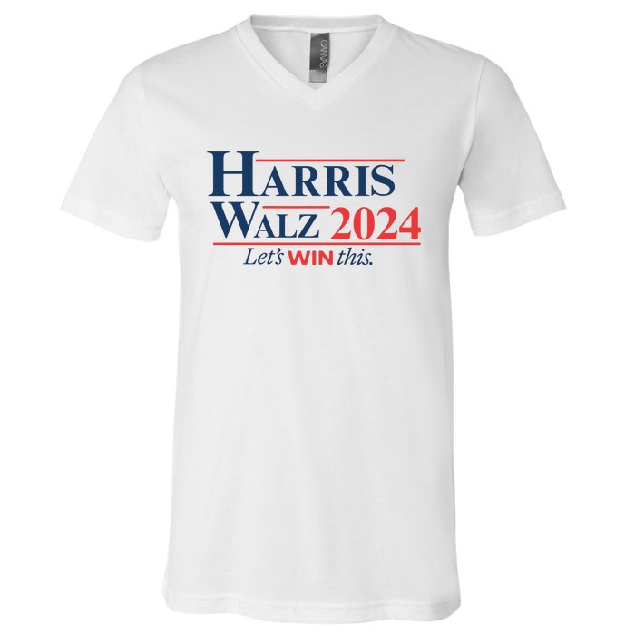 Harris Walz 2024 Kamala Harris Tim Walz President V-Neck T-Shirt