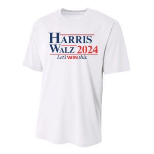 Harris Walz 2024 Kamala Harris Tim Walz President Performance Sprint T-Shirt