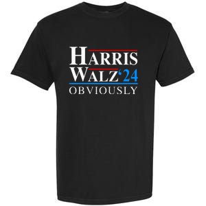 Harris Walz 2024 Obviously Kamala Harris Tim Waltz Garment-Dyed Heavyweight T-Shirt