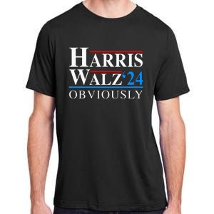 Harris Walz 2024 Obviously Kamala Harris Tim Waltz Adult ChromaSoft Performance T-Shirt