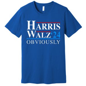 Harris Walz 2024 Obviously Kamala Harris Tim Waltz Premium T-Shirt