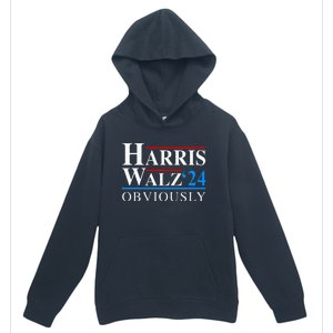 Harris Walz 2024 Obviously Kamala Harris Tim Waltz Urban Pullover Hoodie