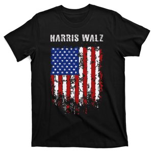 Harris Walz 2024 Kamala Harris 2024 Tim Walz 2024 Usa Flag T-Shirt