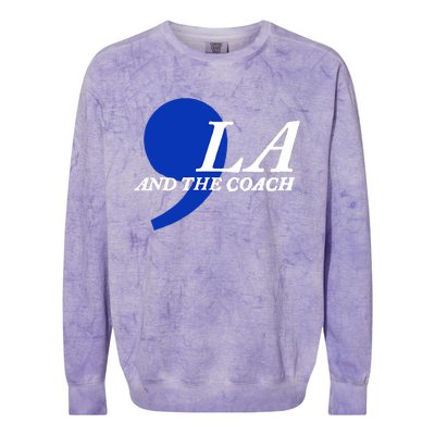 Harris Walz 2024 Comma La And The Coach Colorblast Crewneck Sweatshirt