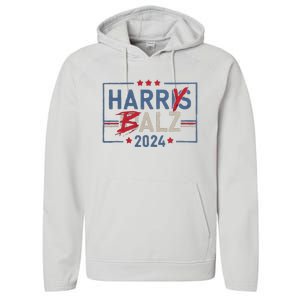 Harris Walz 24 Harry Balz 2024 Performance Fleece Hoodie