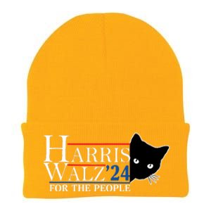 Harris Waltz 2024 For The People Cat Lady Kamala Harris 2024 Knit Cap Winter Beanie