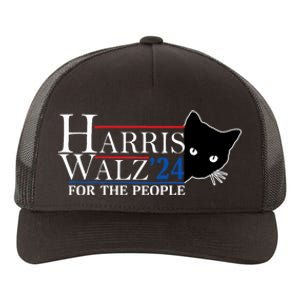 Harris Waltz 2024 For The People Cat Lady Kamala Harris 2024 Yupoong Adult 5-Panel Trucker Hat