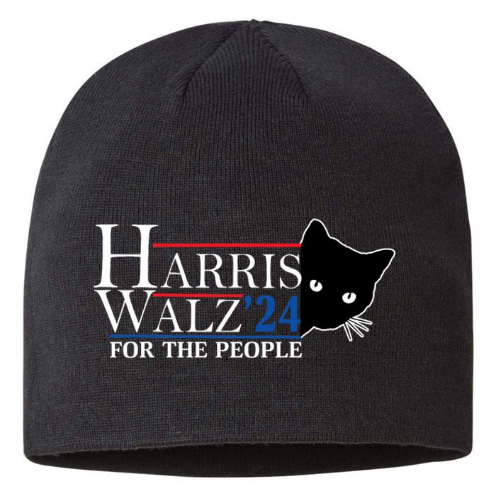 Harris Waltz 2024 For The People Cat Lady Kamala Harris 2024 Sustainable Beanie