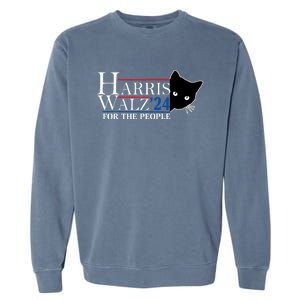 Harris Waltz 2024 For The People Cat Lady Kamala Harris 2024 Garment-Dyed Sweatshirt