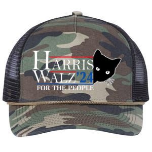 Harris Waltz 2024 For The People Cat Lady Kamala Harris 2024 Retro Rope Trucker Hat Cap