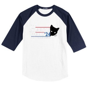 Harris Waltz 2024 For The People Cat Lady Kamala Harris 2024 Baseball Sleeve Shirt