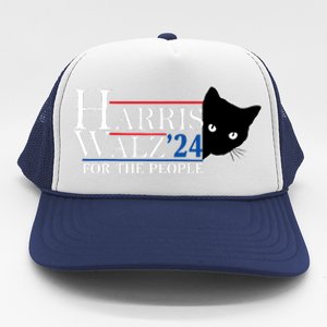 Harris Waltz 2024 For The People Cat Lady Kamala Harris 2024 Trucker Hat