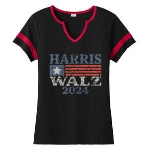 Harris Waltz 2024 Election Kamala Harris Tim Waltz 2024 Ladies Halftime Notch Neck Tee