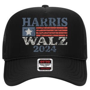 Harris Waltz 2024 Election Kamala Harris Tim Waltz 2024 High Crown Mesh Back Trucker Hat