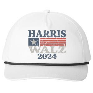 Harris Waltz 2024 Election Kamala Harris Tim Waltz 2024 Snapback Five-Panel Rope Hat