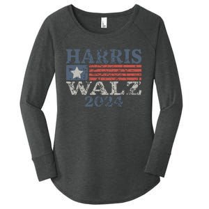 Harris Waltz 2024 Election Kamala Harris Tim Waltz 2024 Women's Perfect Tri Tunic Long Sleeve Shirt