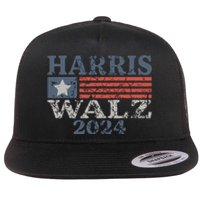 Harris Waltz 2024 Election Kamala Harris Tim Waltz 2024 Flat Bill Trucker Hat