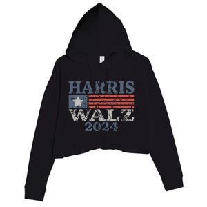 Harris Waltz 2024 Election Kamala Harris Tim Waltz 2024 Crop Fleece Hoodie