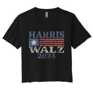 Harris Waltz 2024 Election Kamala Harris Tim Waltz 2024 Women's Crop Top Tee