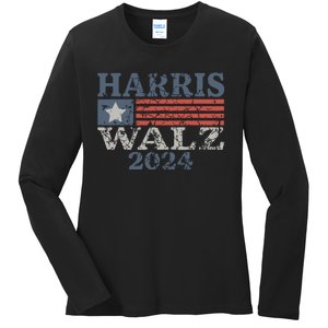 Harris Waltz 2024 Election Kamala Harris Tim Waltz 2024 Ladies Long Sleeve Shirt