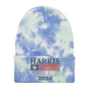 Harris Waltz 2024 Election Kamala Harris Tim Waltz 2024 Tie Dye 12in Knit Beanie