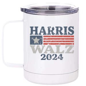 Harris Waltz 2024 Election Kamala Harris Tim Waltz 2024 12 oz Stainless Steel Tumbler Cup