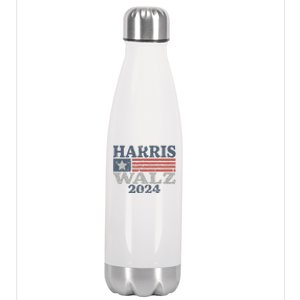 Harris Waltz 2024 Election Kamala Harris Tim Waltz 2024 Stainless Steel Insulated Water Bottle