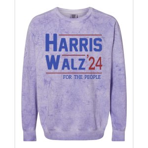 Harris Walz 2024 President American Flag Kamala Harris Waltz Colorblast Crewneck Sweatshirt