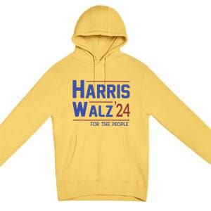 Harris Walz 2024 President American Flag Kamala Harris Waltz Premium Pullover Hoodie