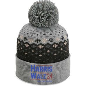 Harris Walz 2024 President American Flag Kamala Harris Waltz The Baniff Cuffed Pom Beanie