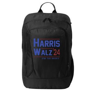 Harris Walz 2024 President American Flag Kamala Harris Waltz City Backpack