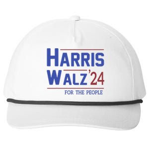 Harris Walz 2024 President American Flag Kamala Harris Waltz Snapback Five-Panel Rope Hat