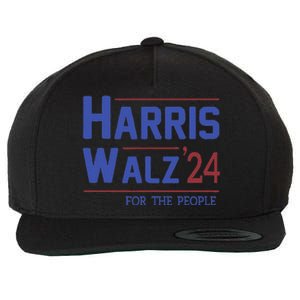 Harris Walz 2024 President American Flag Kamala Harris Waltz Wool Snapback Cap