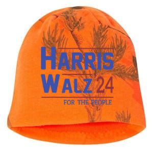 Harris Walz 2024 President American Flag Kamala Harris Waltz Kati - Camo Knit Beanie