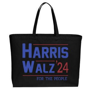 Harris Walz 2024 President American Flag Kamala Harris Waltz Cotton Canvas Jumbo Tote