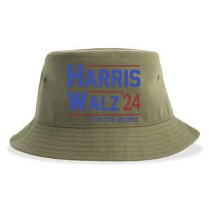 Harris Walz 2024 President American Flag Kamala Harris Waltz Sustainable Bucket Hat