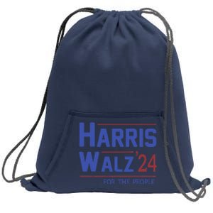 Harris Walz 2024 President American Flag Kamala Harris Waltz Sweatshirt Cinch Pack Bag